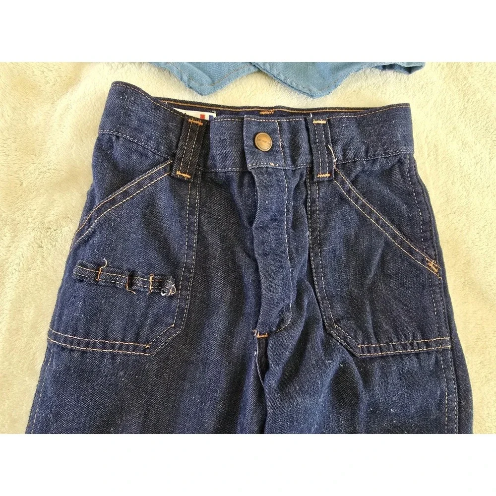 Vintage Boys Billy The Kid Jeans And‎ Denim Vest Set Size 6-7